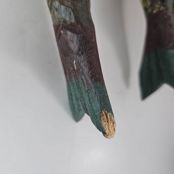 Handcrafted Wooden Catfish String Wall Hanging Decor Carved Folk Art - Picture 9 of 12